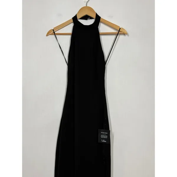 Lulus Deziree Bodycon Maxi Dress Women's Size XS Black Halter Cocktail Party NWT - Image 3