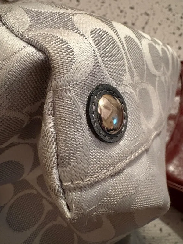 COACH Brooke Jacquard‎ Satchel Handbag Gray J1072-F15533 - Image 7
