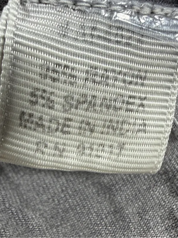 Solitaire Embroidered Peasant Blouse Gray‎ Boho Cottagecore Off Shoulder Top L - Image 7