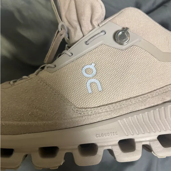 7.5 On Cloud Hi Monochrome Desert/Taupe High-top running Sneakers - Image 9