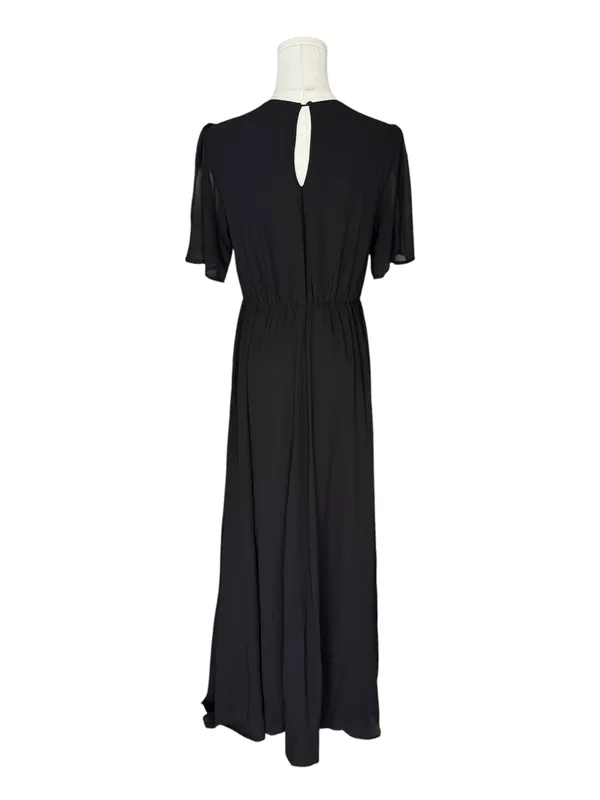 Baltic Born - NWT Esti Black Chiffon Maxi Wedding Dress Sz M - Image 5
