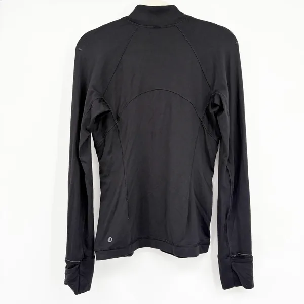 Lululemon Womens Black Its Rulu Run Half Zip Activewear Performance Jacket 8‎ - Image 9