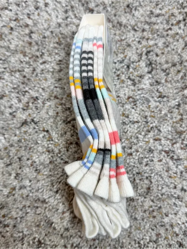 A New Day 3 Pack Low Cut Cotton Blend Striped Socks Multicolor 4-10 NWT - Image 2