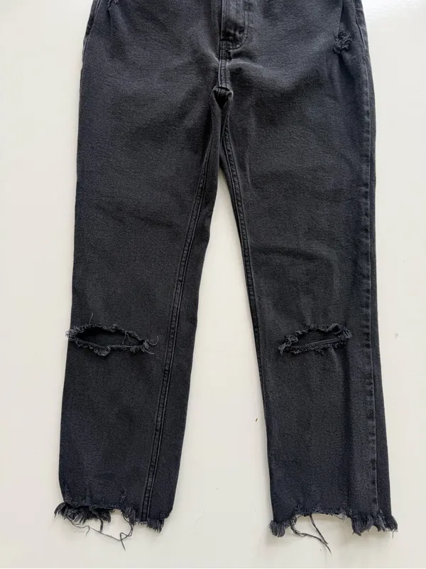 Abercrombie & Fitch Distressed Jeans- The Ankle Straight Ultra High Rise - Sz 00 - Image 3