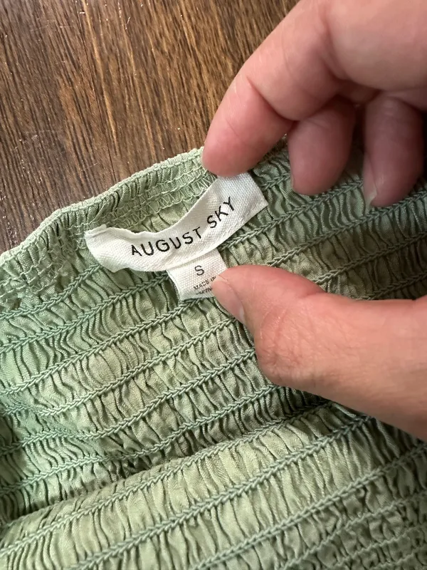 august sky Green dress - Image 3