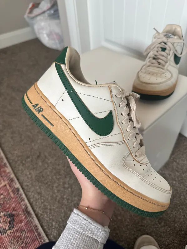 Nike Air Force 1 Women’s Sneakers Green White - Image 2