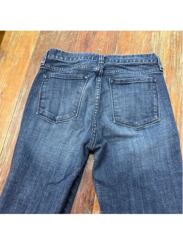 J Crew Blue Denim Straight Leg Jeans Size 27 Short - Image 11