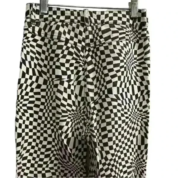 Princess Polly Women's Flared Checkerboard Pants Size 0‎ Black and White - Image 10