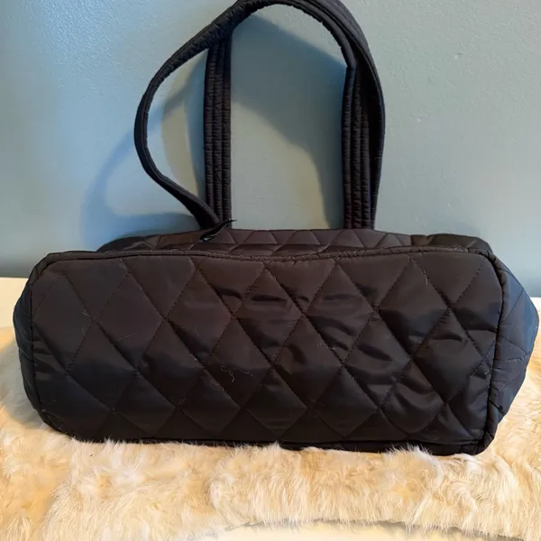 Vera Bradley Large Quilted Black Tote Bag - Image 8