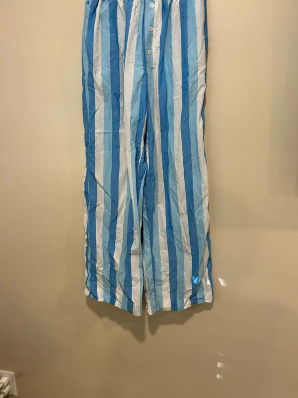 Anthropologie blue and white striped pajama pants - Image 4