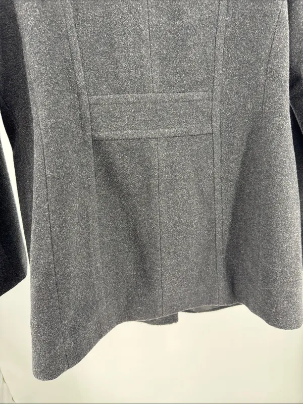 London Fog Women's Dark Charcoal Pea Coat L wool blend winter outdoors neutral - Image 8