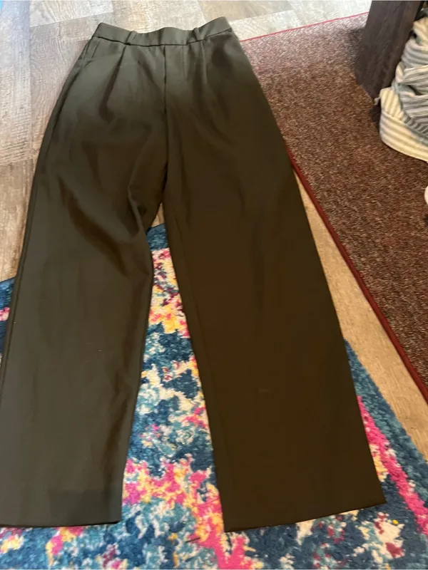 Mango Classic Straight-Leg Dress Pants - Olive - Image 2