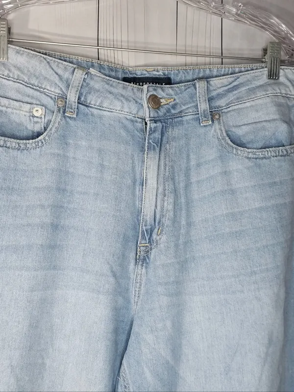 Aeropostale High Rise Y2K 90’s Style Skater Grunge Casual Wide Leg Jeans - Image 5