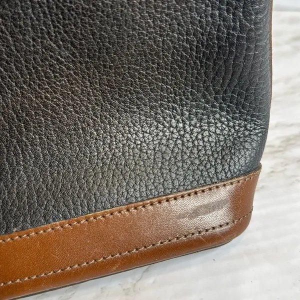 Vtg Dooney and Bourke Large Hobo‎ Black Leather Bag shoulder Purse - Image 4