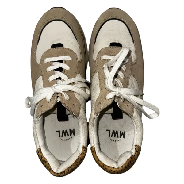 Madewell‎ Kickoff Sneaker Olive Grove Multi Unisex W: 9.5/M: 8 Spotted Calf Hair - Image 3