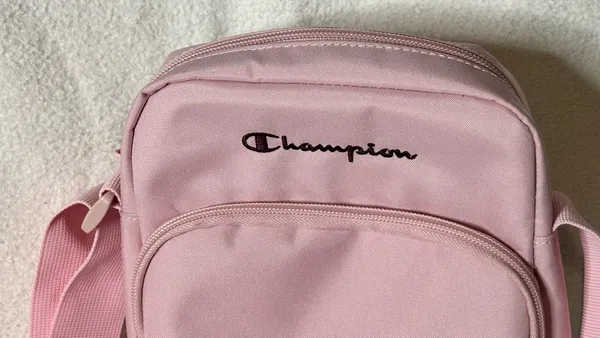 New Champion Pink Nylon Crossbody Bag with Adjustable Strap Pink Interior NWT - Image 2