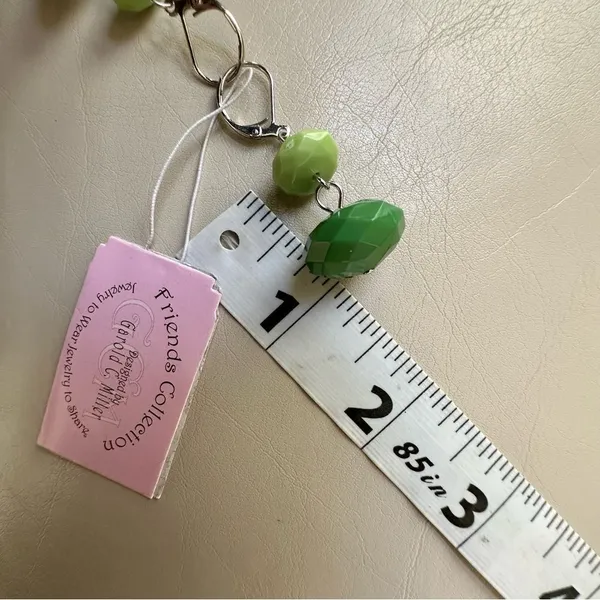 Garold Miller green beaded necklace and earrings set - Image 7