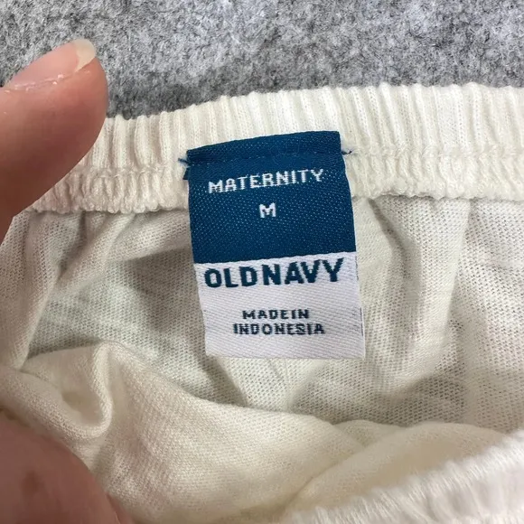 Old‎ Navy Maternity Square Neck Puff Sleeve Empire Waist Top Cream White Medium - Image 2