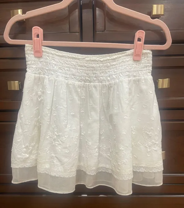 Loveshackfancy Ilona mini skirt in white - Image 3