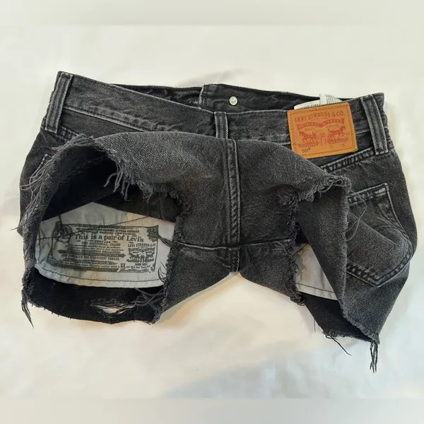 Levi's ® 501® Original Fit HR Denim Shorts - Faded Black - 26W - Image 13