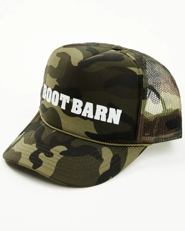 BOOT BARN CAMO PRINT LOGO BALL CAP Green - Image 4