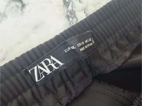 Zara Black Elastic-Waist Wide Leg Pants - Image 6