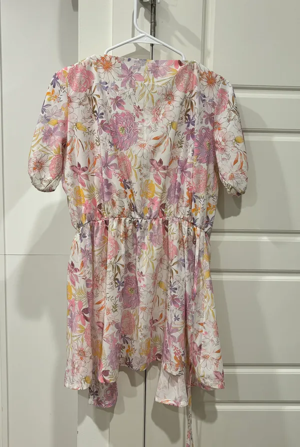 Blu Spero Mini Floral Wrap Dress - Image 3