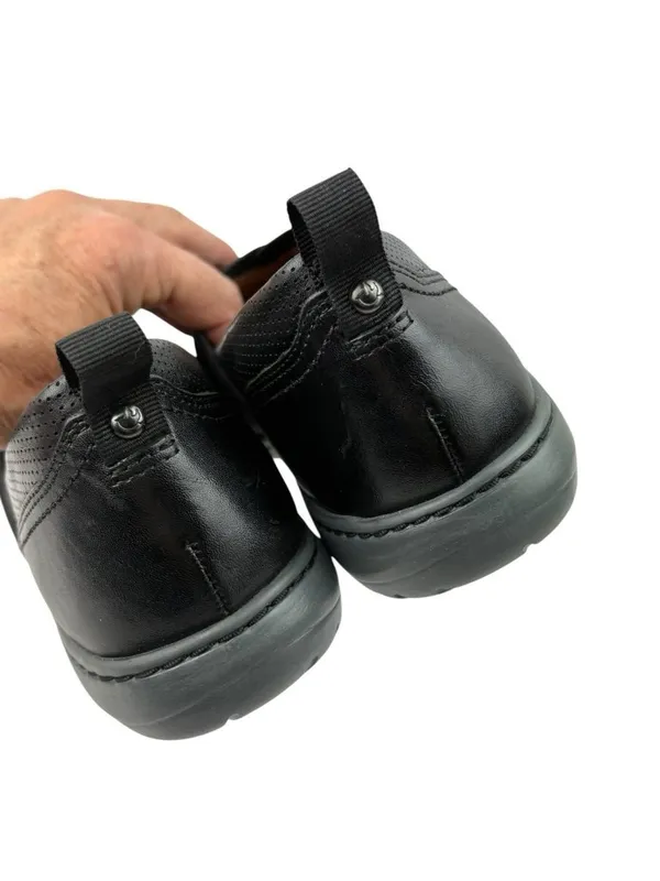 -Cobb Hill by Rockport Penfield Envelope Slip On Black Leather Comfort Shoe 9W - Image 7