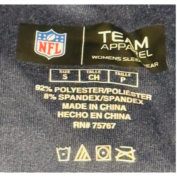Dallas Cowboys NFL Hooded Sleep Shirt Women's Small Blue Long Sleeve Pajama Top - Image 6