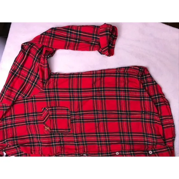 Victoria's Secret Pajama Set Women XL Red Plaid Flannel Sleepwear Holiday - Image 10