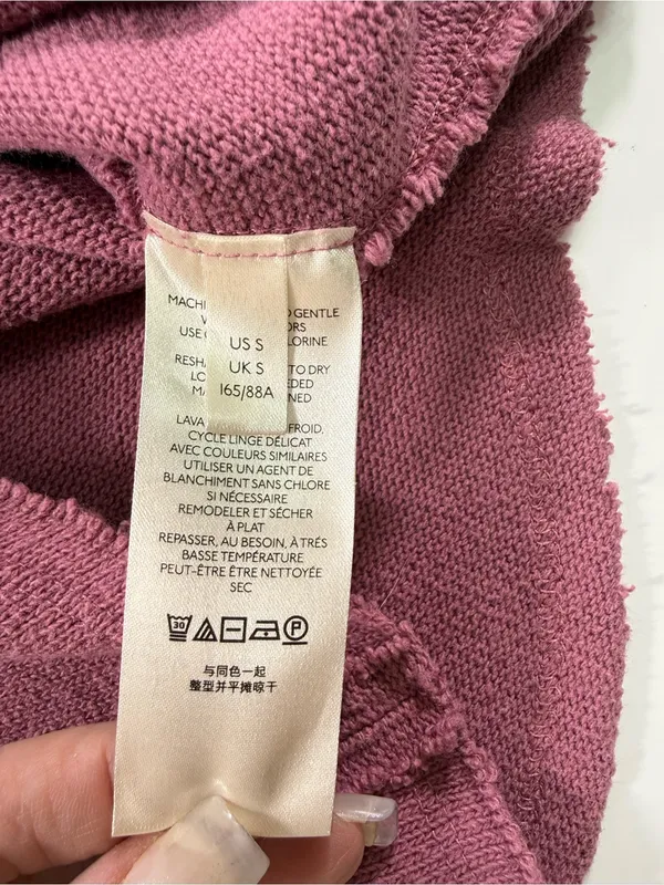 Free People Long Sleeve V‑Neck Knit Top in Plum/Mauve - Image 6