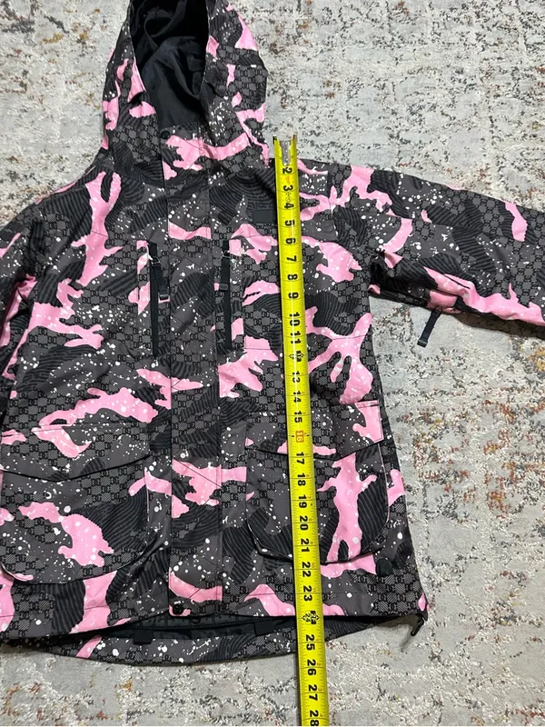 DC Snow ski Jacket size XS pink gray camo - Image 6