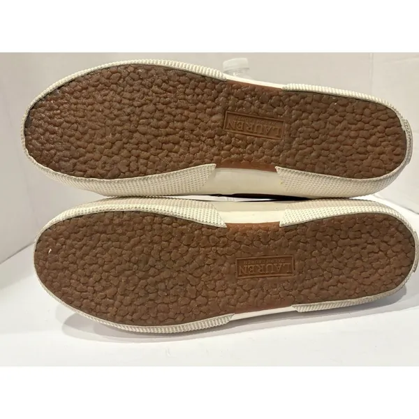 Ralph Lauren January Brown high top leather sneakers shoes size 11 - Image 5