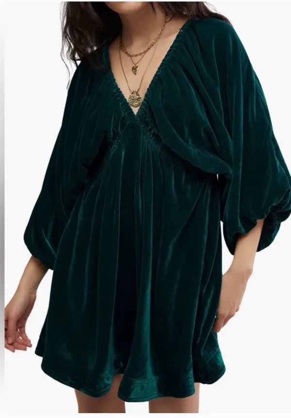 Free People Portia Velvet Mini Dress - Image 2