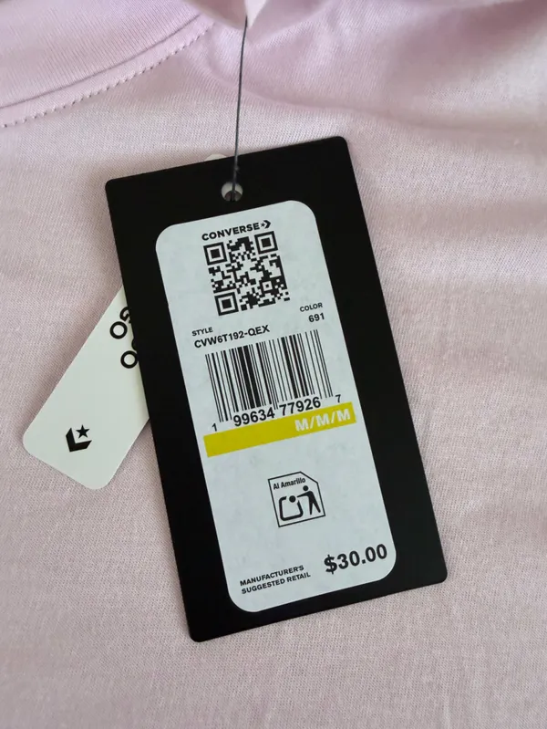 Converse Pink Strawberry Graphic Crop Tee - Image 8