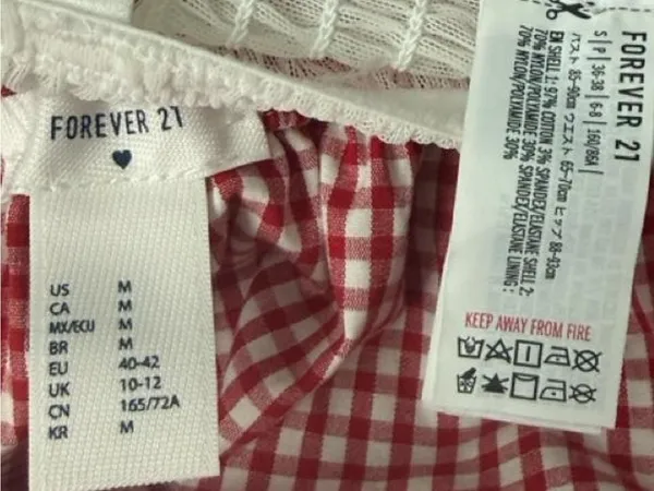 Forever 21 Gingham Bloomers Set Red - Image 5