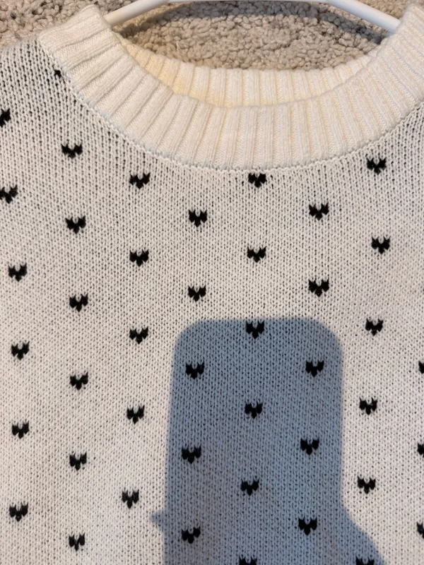 Francesca's Sweater Knit White - Image 2