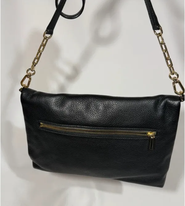 Tory Burch Bombe envelope fold pebbles leather crossbody purse bag - Image 5
