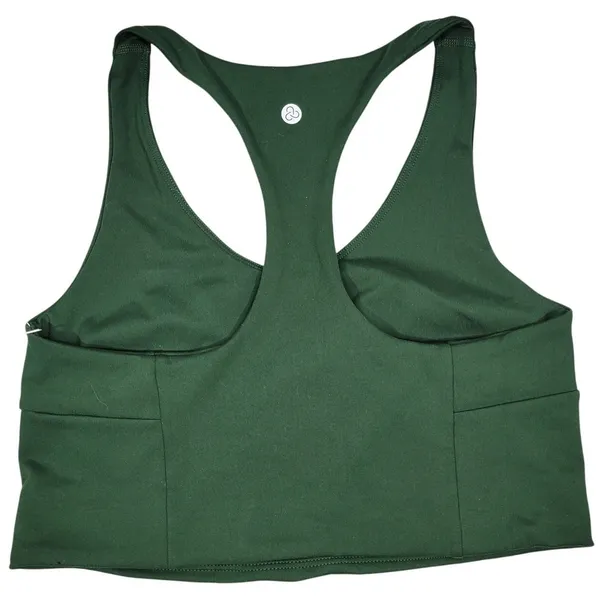 Zella‎ Sports Bra Green Medium Racerback Yoga Studio Low Support Athletic Size S - Image 3
