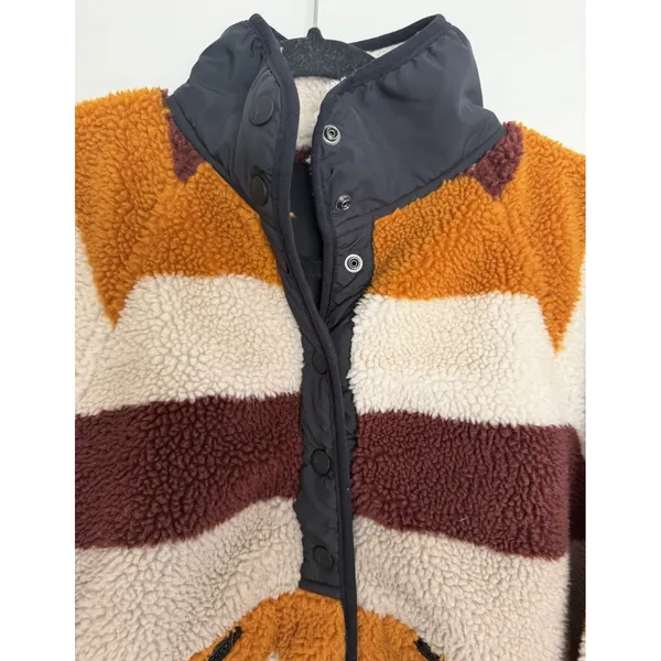 Free People Rocky Ridge Fleece Jacket Retro Gorpcore Women's Size Small - Image 3