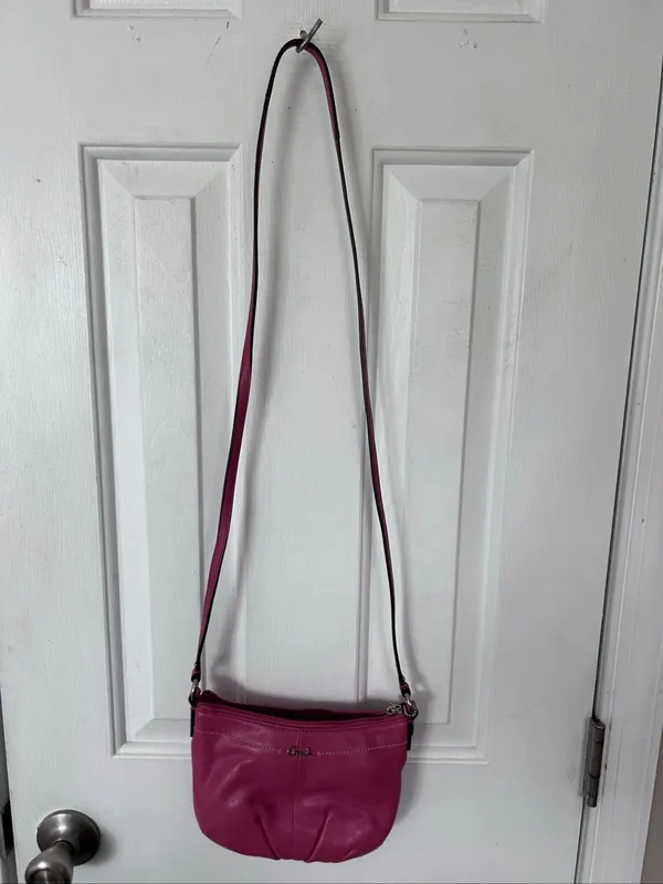 Coach Ashley Pleated Crossbody Swingpack Watermelon Light Blush Handbag - Image 5