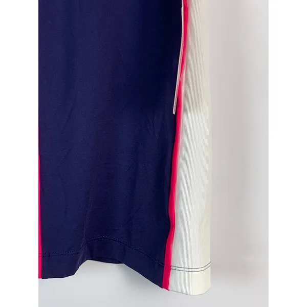 KINONA Golf Top Women S Navy Pink White Sleeveless 1/4 Zip Colorblock NWT - Image 13