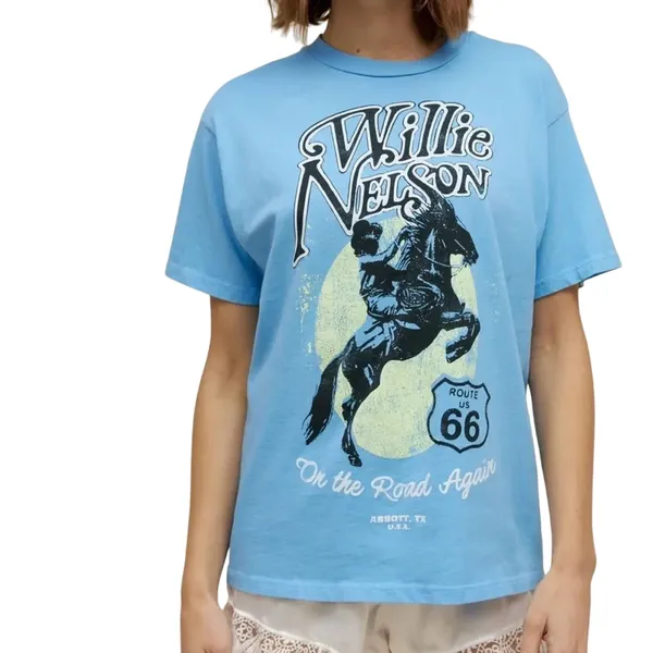 DAYDREAMER Willie Nelson Route 66 Tee, Size Small New without Tag MSRP $88 - Image 2