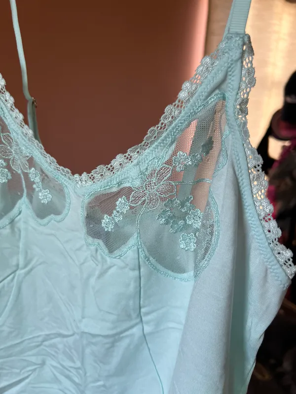 Savage X Fenty Seashell Blue Lace Cami Sleepwear - Image 3