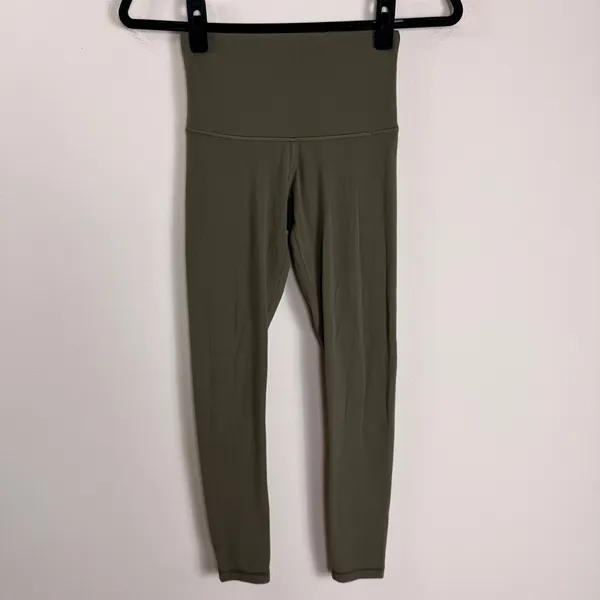 Aritzia TnaAction High Rise Leggings Olive Green‎ XS Full Length Activewear - Image 2