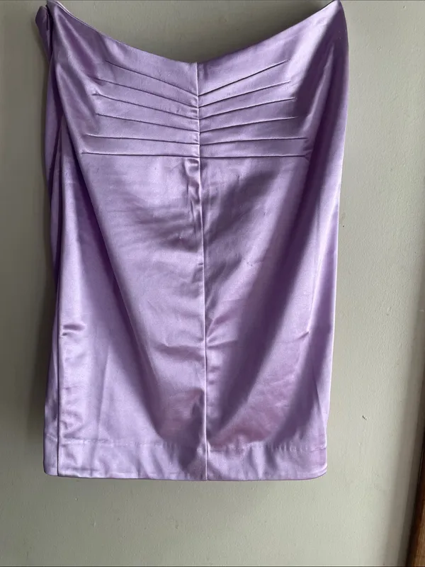 Retrofete Dehl Mini Satin Skirt Lilac - Image 8