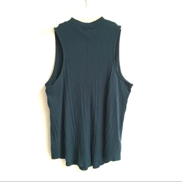 ‎Free People Faye teal keyhole sleeveless top S - Image 5