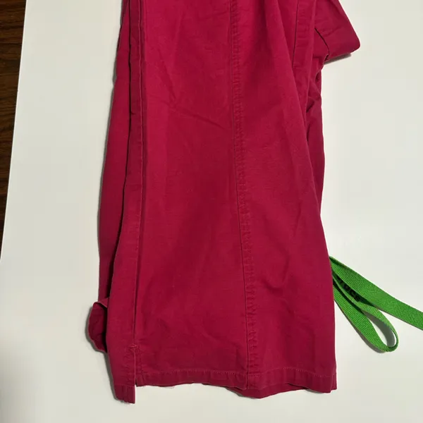 Crocs Bright Pink Lime Green Scrub Pant- Nurse Doctor Scrubs Medium - Image 3