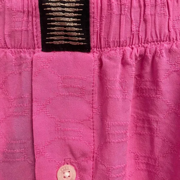 Savage X Fenty Pink Wide Leg Lounge Pants Size Medium Loose Textured Sleep - Image 2
