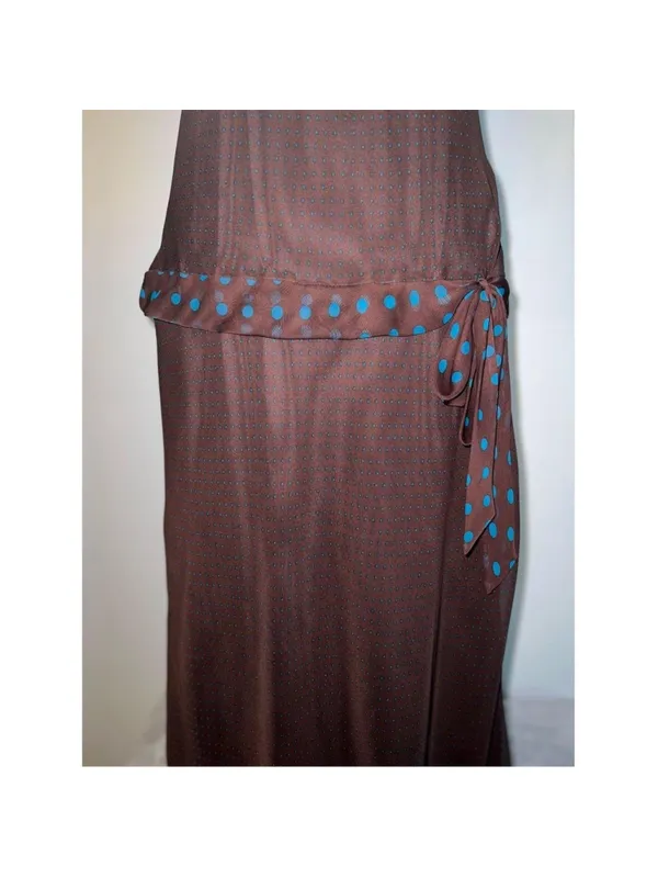 Y2k Avant Garde Brown & Teal Maxi-Midi - Image 3